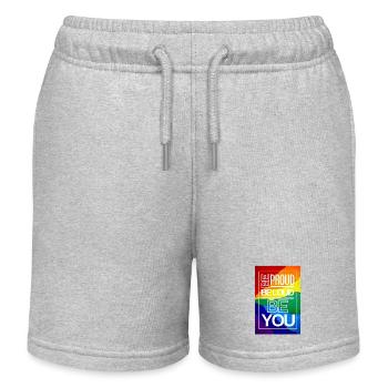 Be Proud Be Loud Be YOU - Kinder Organic Joggingshorts Mini Bolter von Stanley/Stella - Grau meliert - Vorne