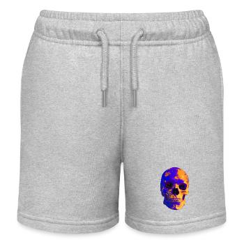 Bunter Skull - Kinder Organic Joggingshorts Mini Bolter von Stanley/Stella - Grau meliert - Vorne