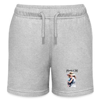 Mama und ich – Endlose Liebe - Kinder Organic Joggingshorts Mini Bolter von Stanley/Stella - Grau meliert - Vorne