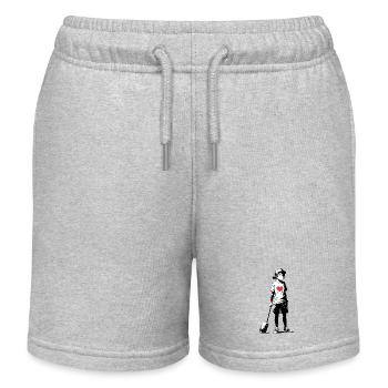 Street Art Girl 4534922 - Kids Organic Sweat Shorts by Stanley/Stella - heather grey - Front