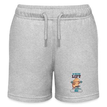 Hebst du überhaupt Bruh - Kinder Organic Joggingshorts Mini Bolter von Stanley/Stella - Grau meliert - Vorne