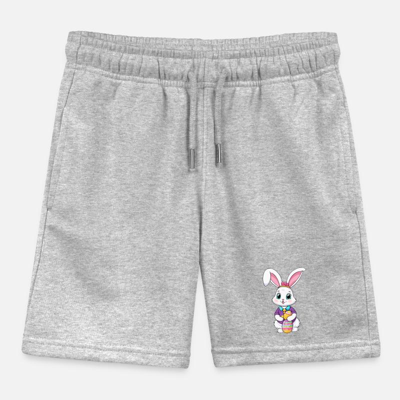 Easter bunny with Easter eggs Kids Organic Sweat Shorts by Stanley/Stella