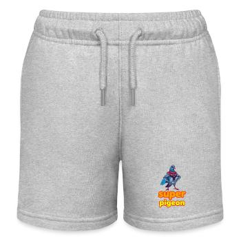 Super Pigeon - Short de jogging enfant bio Stanley/Stella - gris chiné - Devant