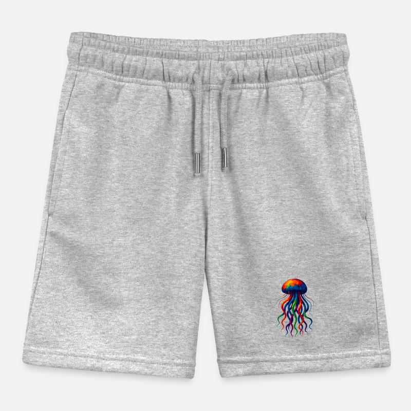 Animaux polygonaux de style WPAP - Méduses Short de jogging enfant bio Stanley/Stella