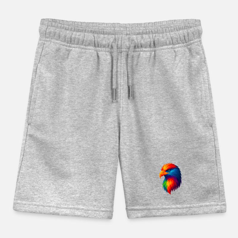 WPAP Polygon Style Animals - Eagle Kids Organic Sweat Shorts by Stanley/Stella