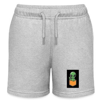 Étranger - Short de jogging enfant bio Stanley/Stella - gris chiné - Devant
