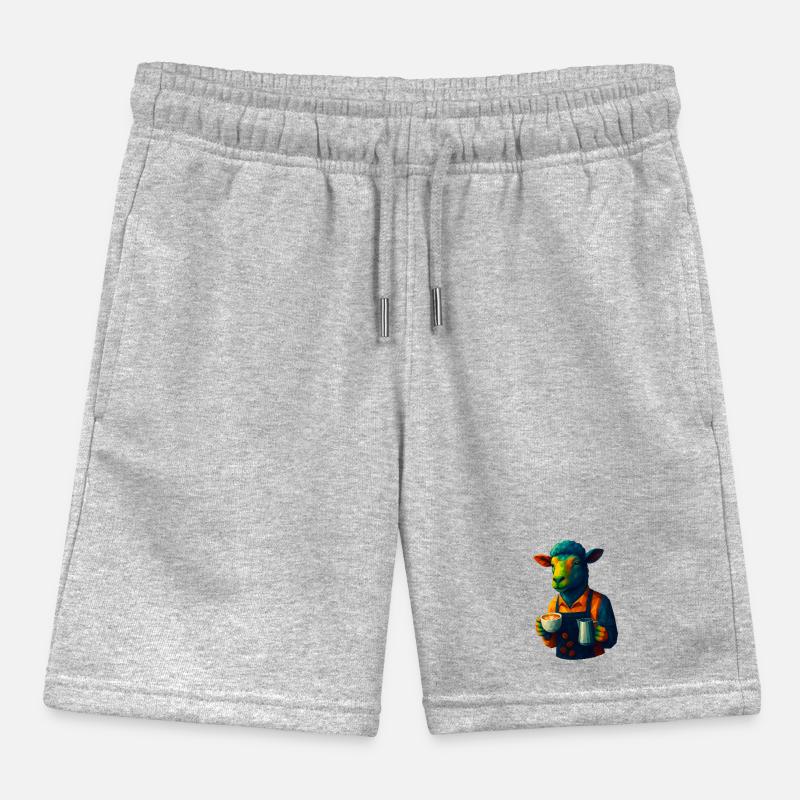 WPAP Stil Tiere - Schaf Barista mit Milchkaffee Kinder Organic Joggingshorts Mini Bolter von Stanley/Stella