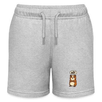 Nö! Meerschweinchen Einfach Nein lustig - Kinder Organic Joggingshorts Mini Bolter von Stanley/Stella - Grau meliert - Vorne