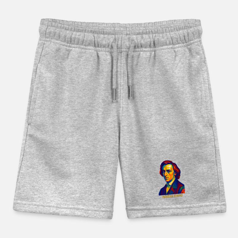 WPAP Polygon Portrait Frédéric Chopin Compositeur Short de jogging enfant bio Stanley/Stella