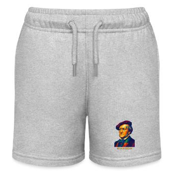 WPAP Polygon Portrait Richard Wagner Komponist - Kinder Organic Joggingshorts Mini Bolter von Stanley/Stella - Grau meliert - Vorne