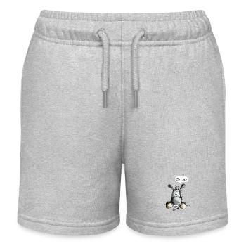 Abenteuerlustiger Esel - Kinder Organic Joggingshorts Mini Bolter von Stanley/Stella - Grau meliert - Vorne