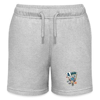 4. Geburtstag kleiner Raumfahrer Astronaut 4 Jahre - Kinder Organic Joggingshorts Mini Bolter von Stanley/Stella - Grau meliert - Vorne