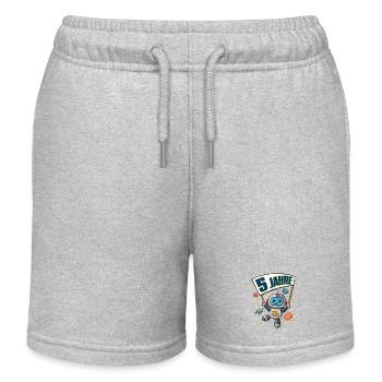 5. Geburtstag kleiner Raumfahrer Astronaut 5 Jahre - Kinder Organic Joggingshorts Mini Bolter von Stanley/Stella - Grau meliert - Vorne
