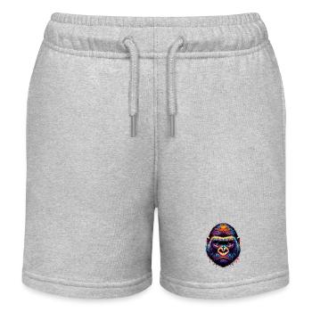 Gorilla - Kinder Organic Joggingshorts Mini Bolter von Stanley/Stella - Grau meliert - Vorne