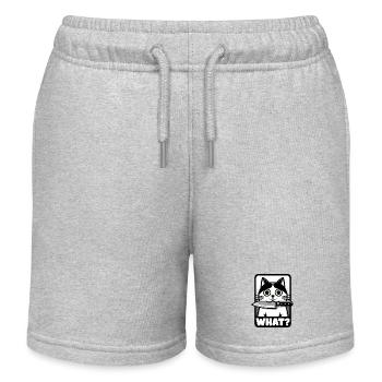 WAS? EINE KATZE MIT MESSER - Kinder Organic Joggingshorts Mini Bolter von Stanley/Stella - Grau meliert - Vorne