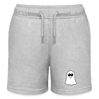Boo-Gespenst - Kinder Organic Joggingshorts Mini Bolter von Stanley/Stella - Grau meliert - Vorne