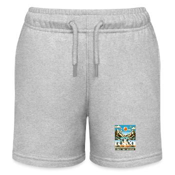 Retro Gaming Adventure - Kids Organic Sweat Shorts by Stanley/Stella - heather grey - Front