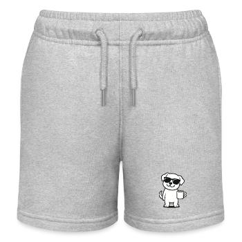 Chiot de café - Short de jogging enfant bio Stanley/Stella - gris chiné - Devant