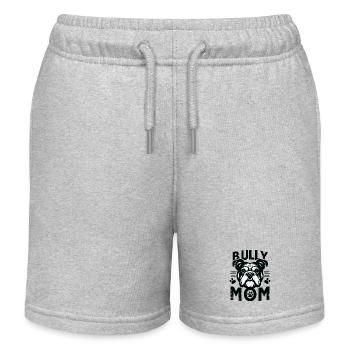 Bulldogge Mama Kühne Grafik - Kinder Organic Joggingshorts Mini Bolter von Stanley/Stella - Grau meliert - Vorne