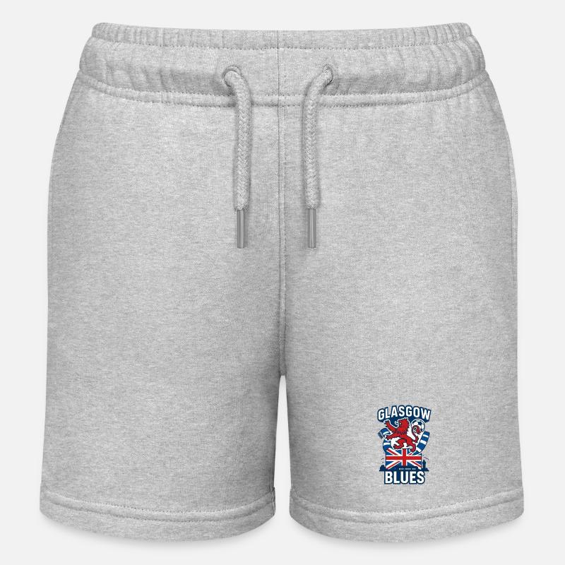 Écusson des Glasgow Blues - Short de jogging enfant bio Stanley/Stella - gris chiné