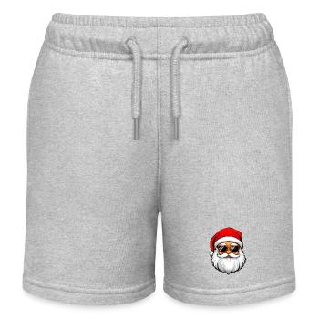 Cooler Weihnachtsmann - Kinder Organic Joggingshorts Mini Bolter von Stanley/Stella - Grau meliert - Vorne