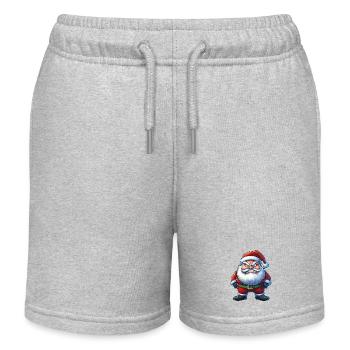 angry Santa Claus :) - Kinder Organic Joggingshorts Mini Bolter von Stanley/Stella - Grau meliert - Vorne