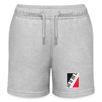 Piano Keyboard Poster Art - Kids Organic Sweat Shorts by Stanley/Stella - heather grey - Front