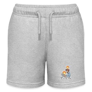 Complete chaos? Normal Tuesday in the documentary! - Kids Organic Sweat Shorts by Stanley/Stella - heather grey - Front
