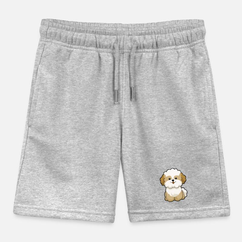 Chibi Poodle Pal Mascot Kids Organic Sweat Shorts by Stanley/Stella