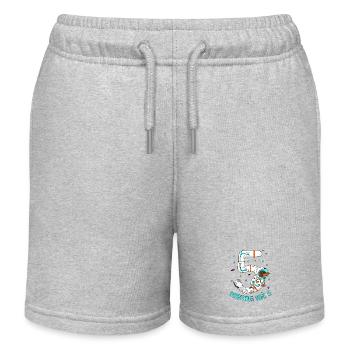 Espace teckel en orbite de l’ère 5 - Short de jogging enfant bio Stanley/Stella - gris chiné - Devant