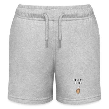 Kann man machen – Ironischer Daumen - Kinder Organic Joggingshorts Mini Bolter von Stanley/Stella - Grau meliert - Vorne