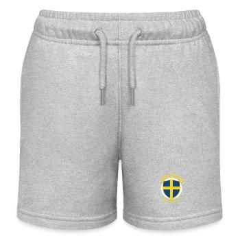 Linköping Sweden Shield Tee - Kids Organic Sweat Shorts by Stanley/Stella - heather grey - Front
