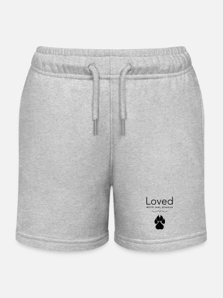 Le chien aimé - Short de jogging enfant bio Stanley/Stella - gris chiné
