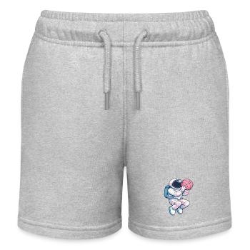 Astro Hoops: Lunar Dunk - Kinder Organic Joggingshorts Mini Bolter von Stanley/Stella - Grau meliert - Vorne