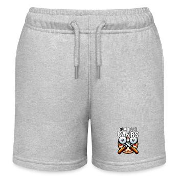 Comment j’ai réduit les glucides pizza diète drôle - Short de jogging enfant bio Stanley/Stella - gris chiné - Devant