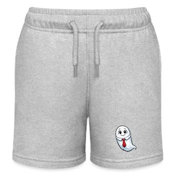 Sprechender Geist im Anzug - Kinder Organic Joggingshorts Mini Bolter von Stanley/Stella - Grau meliert - Vorne