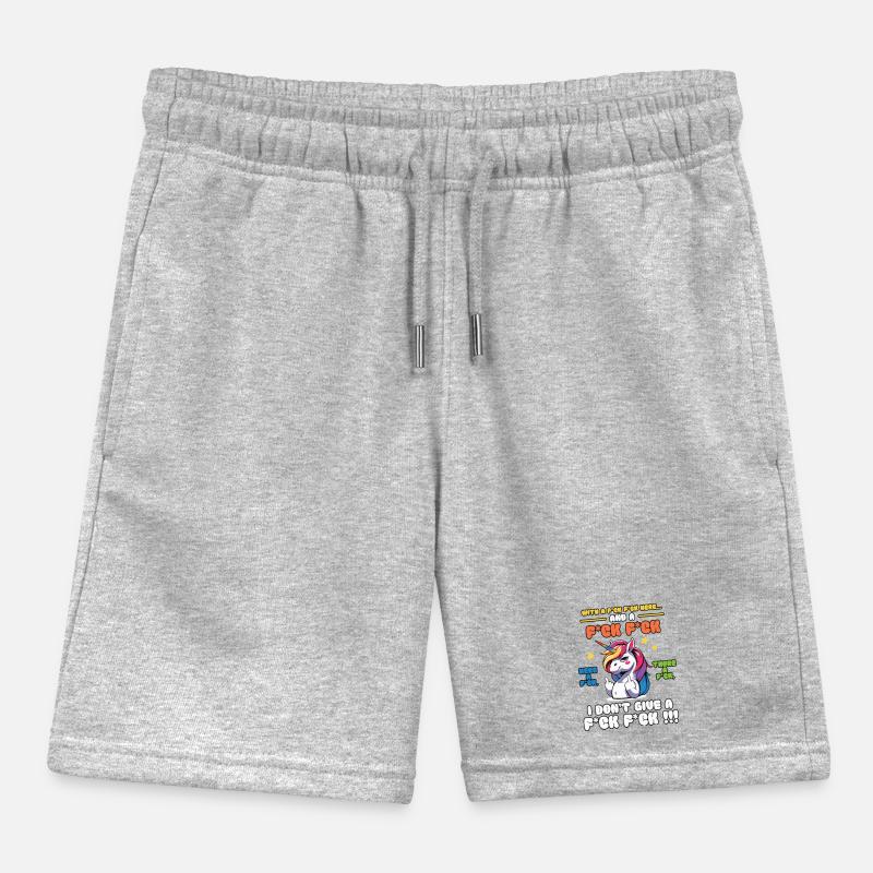 Buntes Einhorn frecher Spruch Kinder Organic Joggingshorts Mini Bolter von Stanley/Stella