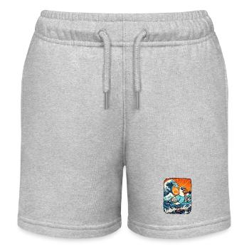 Möwe Eis Kawaii - Kids Organic Sweat Shorts by Stanley/Stella - heather grey - Front