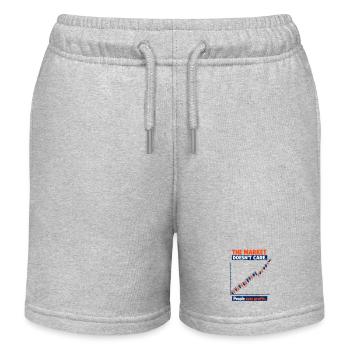 Menschen vor Profit Grafik - Kinder Organic Joggingshorts Mini Bolter von Stanley/Stella - Grau meliert - Vorne