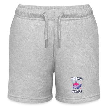 Pride Month LGBTQ - Bisexualwhale - Kids Organic Sweat Shorts by Stanley/Stella - heather grey - Front