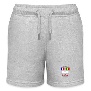 Frankreich gegen Senegal Fußball-Spielstand - Kinder Organic Joggingshorts Mini Bolter von Stanley/Stella - Grau meliert - Vorne