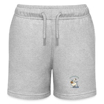 Oie Effrayante - Oie fantôme - Halloween vintage - Short de jogging enfant bio Stanley/Stella - gris chiné - Devant