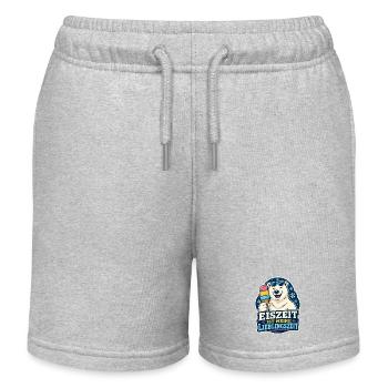 Eiszeit ist meine Lieblingszeit - Kinder Organic Joggingshorts Mini Bolter von Stanley/Stella - Grau meliert - Vorne
