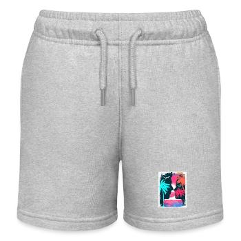 Neon Tropics Silhouette Romance - Kinder Organic Joggingshorts Mini Bolter von Stanley/Stella - Grau meliert - Vorne