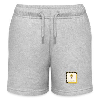Vorsicht Couch-Potato Zone - Kinder Organic Joggingshorts Mini Bolter von Stanley/Stella - Grau meliert - Vorne