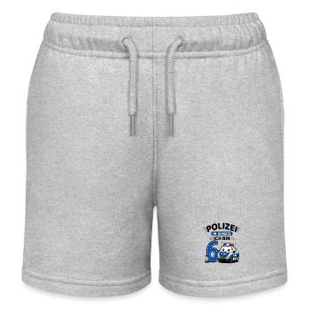 Polizei Geburtstag 6 Jahre Shirt Ich bin 6 - Kinder Organic Joggingshorts Mini Bolter von Stanley/Stella - Grau meliert - Vorne