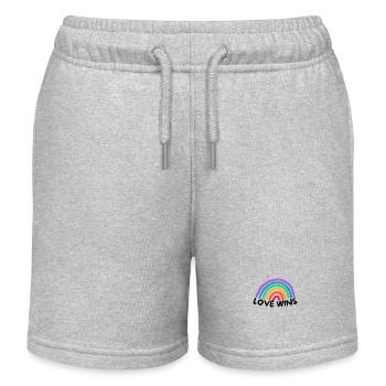 Love Graphic Love gagne Rainbow - Short de jogging enfant bio Stanley/Stella - gris chiné - Devant
