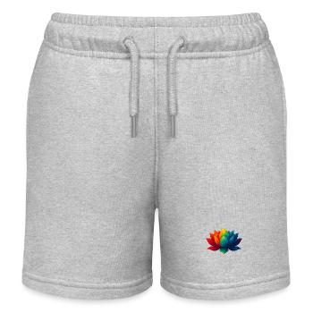 WPAP Stil - Lotus - Kinder Organic Joggingshorts Mini Bolter von Stanley/Stella - Grau meliert - Vorne