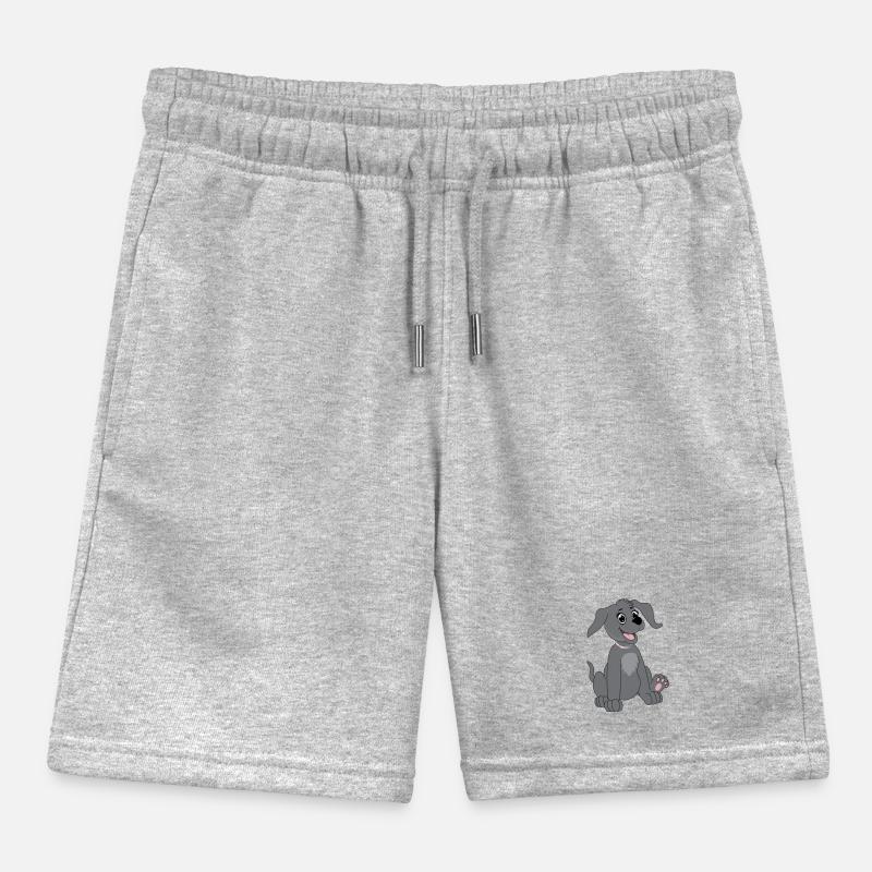 Hund sitzt - grau Kinder Organic Joggingshorts Mini Bolter von Stanley/Stella