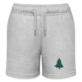 Weihnachtsbaum - Kinder Organic Joggingshorts Mini Bolter von Stanley/Stella - Grau meliert - Vorne
